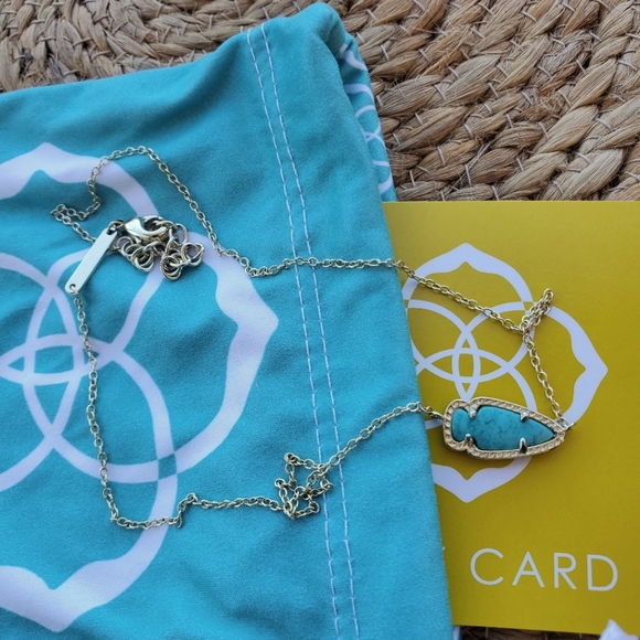 Kendra Scott Turquoise Skylie Necklace in Gold - Picture 4 of 7